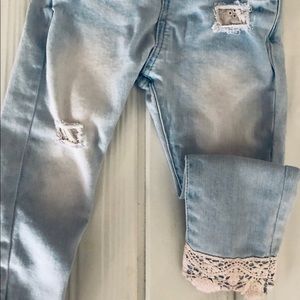 Zara embroidered jeans